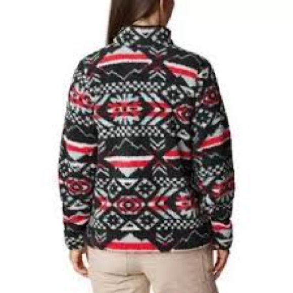 Columbia Western Women L West Bend 1/4 Zip Sherpa Fleece Sweater New Synchilla - Picture 2 of 4